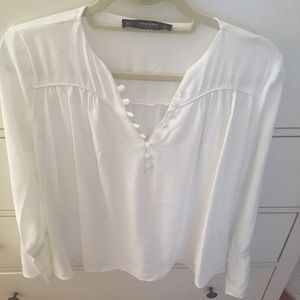 NWT Zara White Blouse size L